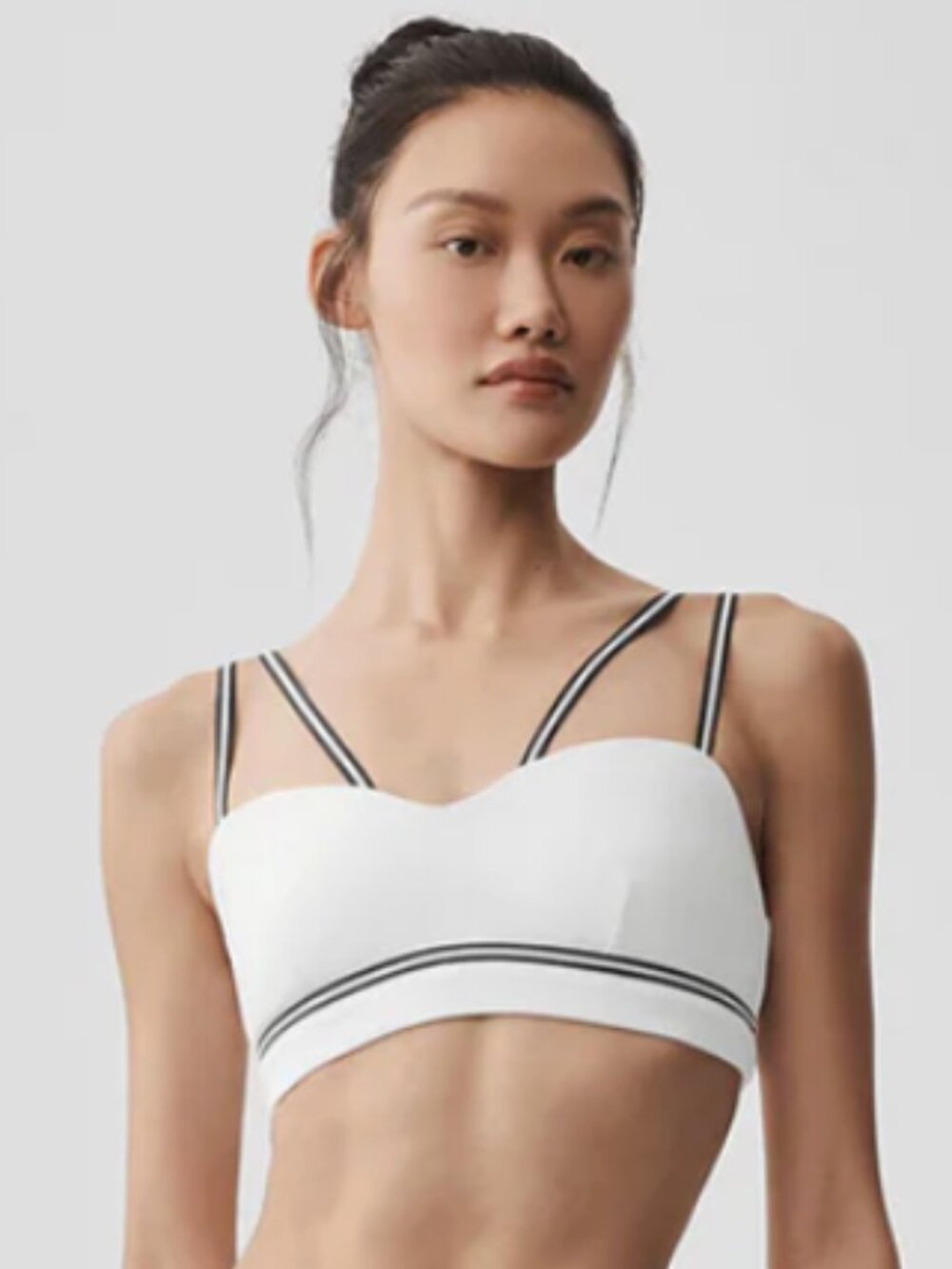 Alo Fast Track Bra Black White Size Small NWOT